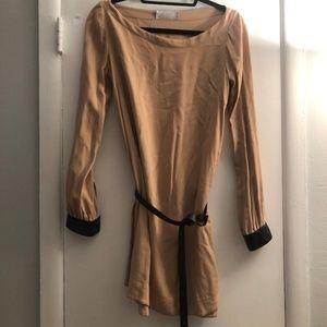 ALC shirt dress with leather cuffs and belt